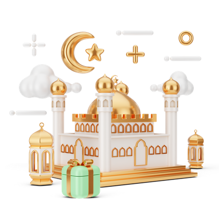 Edificio de la mezquita  3D Icon