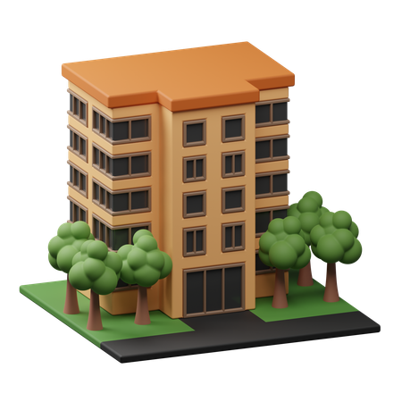 Edificio de lujo  3D Icon