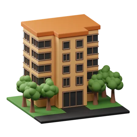 Edificio de lujo  3D Icon