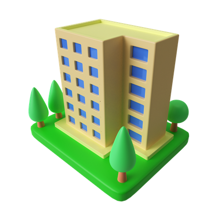 Edificio de negocios  3D Icon