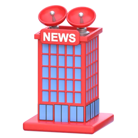 Edificio de noticias  3D Icon