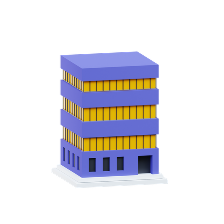 Edificio de oficinas  3D Icon