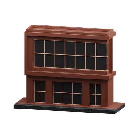 Edificio de oficinas  3D Icon