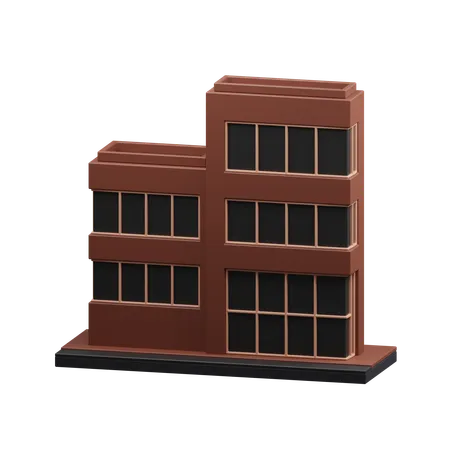 Edificio de oficinas  3D Icon