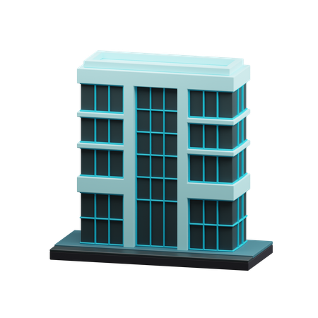 Edificio de oficinas  3D Icon