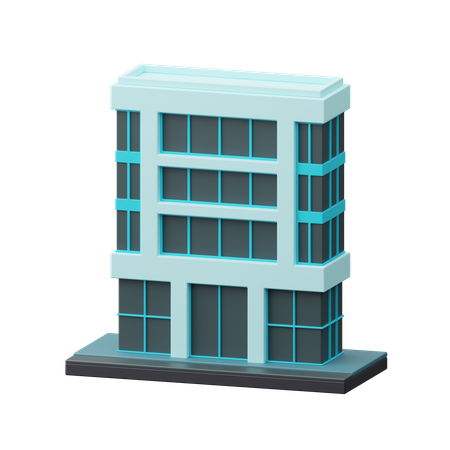 Edificio de oficinas  3D Icon