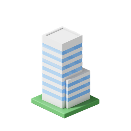 Edificio de oficinas  3D Icon