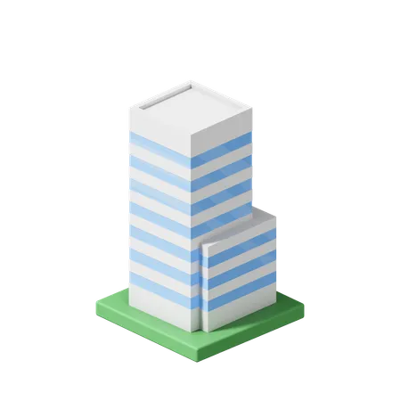 Edificio de oficinas  3D Icon