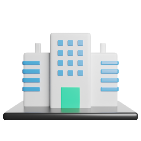 Edificio de oficinas  3D Icon