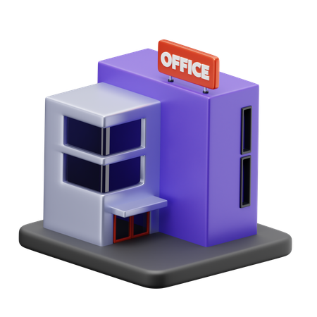 Edificio de oficinas  3D Icon