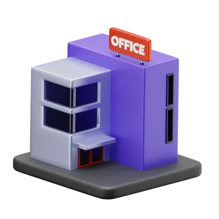 Edificio de oficinas  3D Icon