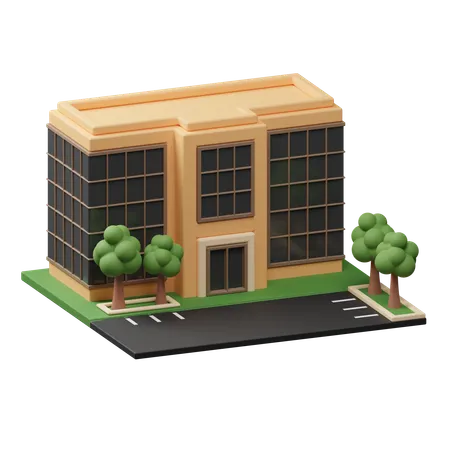 Edificio de oficinas  3D Icon