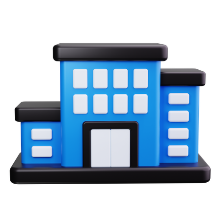 Edificio de oficinas  3D Icon