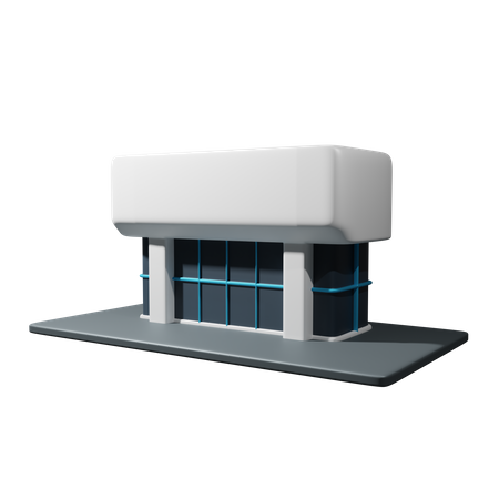 Edificio de oficinas centrales  3D Icon