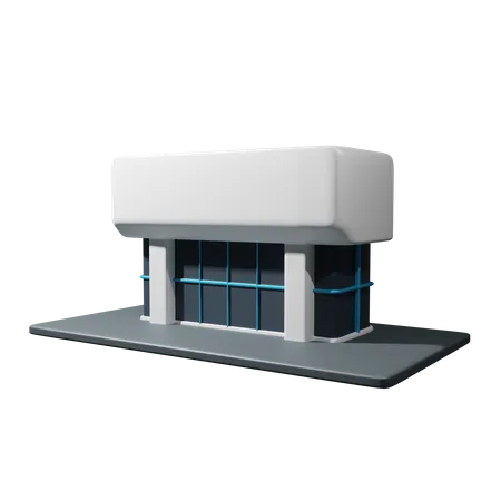 Edificio de oficinas centrales  3D Icon