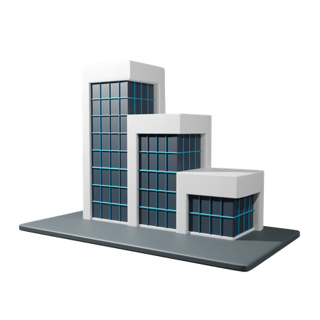 Edificio de oficinas  3D Icon