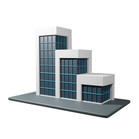 Edificio de oficinas  3D Icon