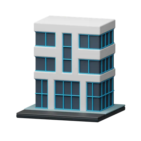 Edificio de oficinas moderno  3D Icon