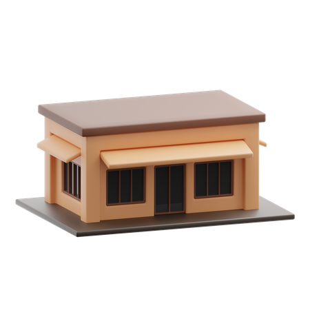 Edificio de tienda  3D Icon