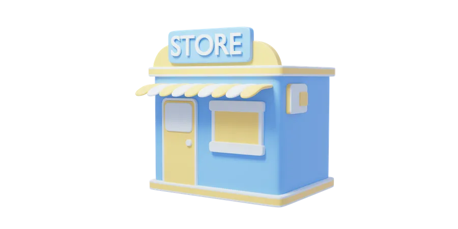 Edificio de tienda  3D Icon