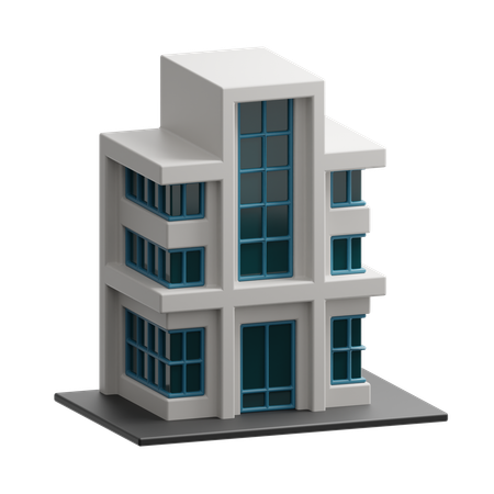 Edificio de villas  3D Icon