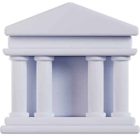 Edificio del banco  3D Icon