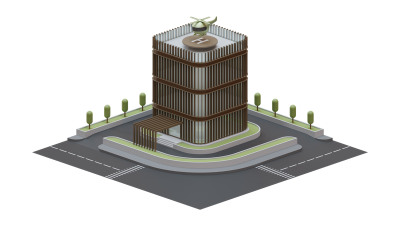 Edificio del paisaje urbano  3D Icon