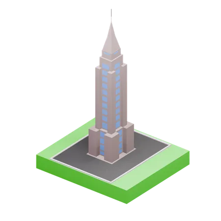 Edificio Empire State  3D Icon