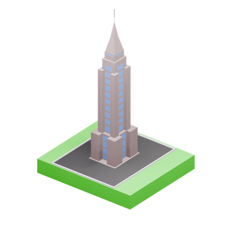 Edifício Empire State  3D Icon