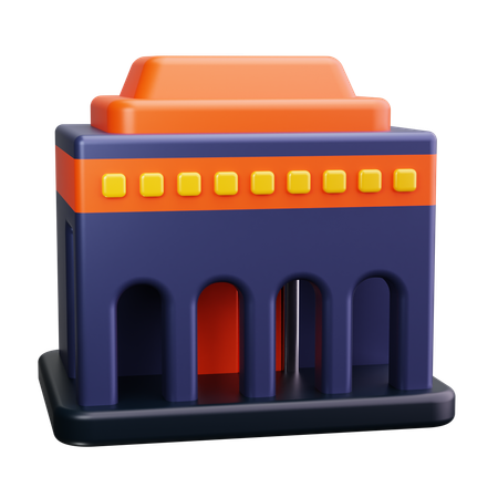 Edificio escolar  3D Icon