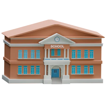 Edificio escolar  3D Icon