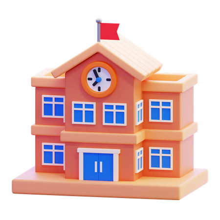 Edificio escolar  3D Icon