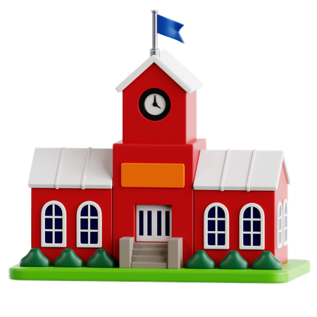 Edifício escolar  3D Icon
