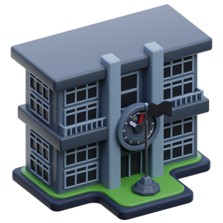 Edifício escolar  3D Icon