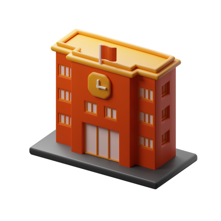 Edificio escolar  3D Icon