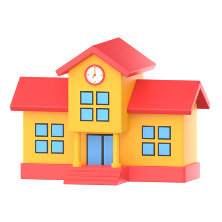 Edificio escolar  3D Icon