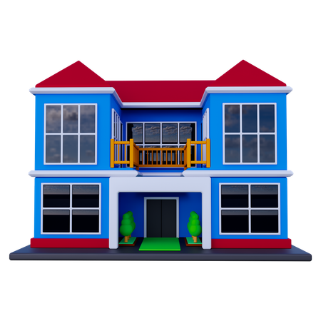 Edificio escolar  3D Icon