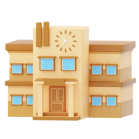 Edificio escolar  3D Icon