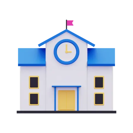 Edificio escolar  3D Icon