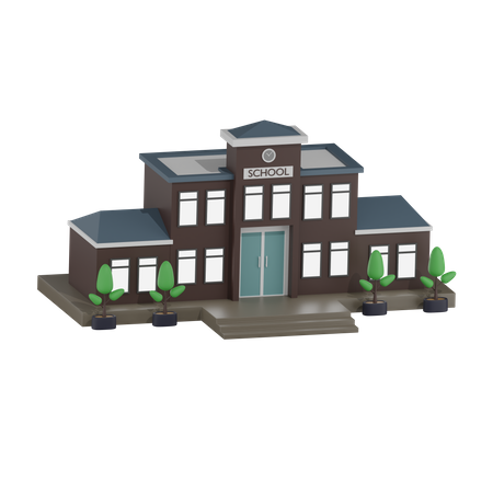 Edificio escolar  3D Icon