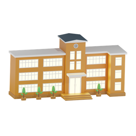 Edificio escolar  3D Icon