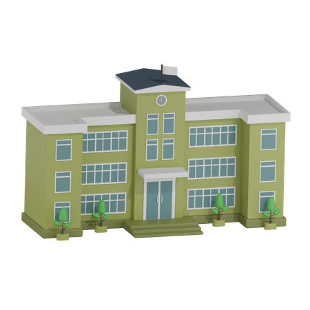 Edificio escolar  3D Icon