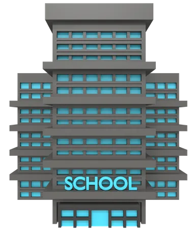 Edificio escolar  3D Icon