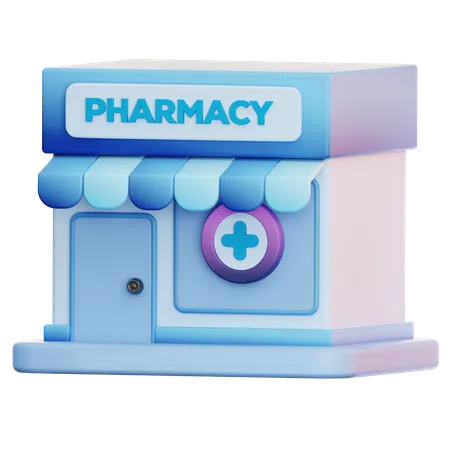 Edificio de farmacia  3D Icon