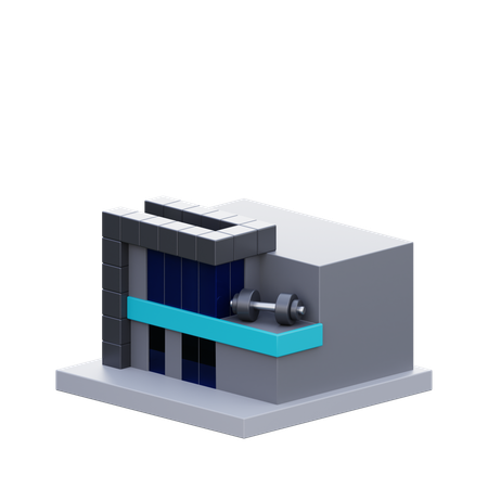 Edificio de gimnasio  3D Icon