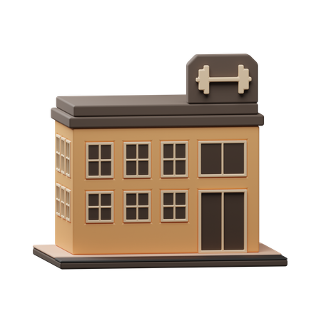 Edificio de gimnasio  3D Icon