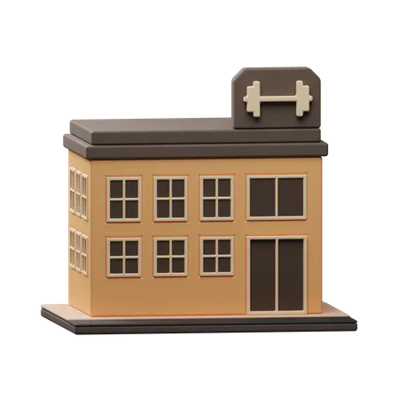 Edificio de gimnasio  3D Icon