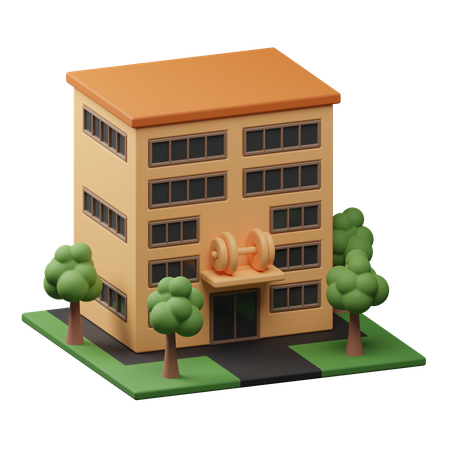 Edificio de gimnasio  3D Icon