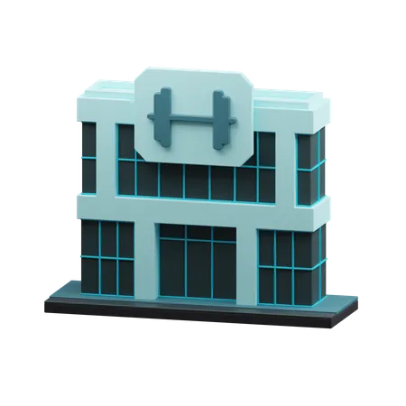 Prédio de academia  3D Icon