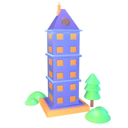 Edificio emblemático  3D Icon